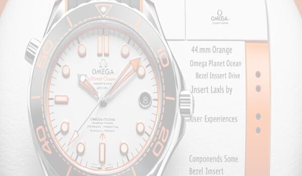 44.1mm Orange Omega Planet Ocean Bezel Insert